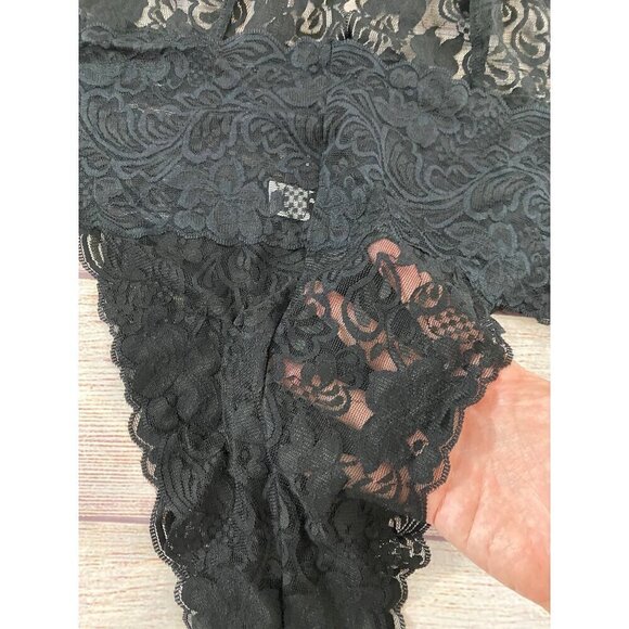 Frederick's Of Hollywood Sheer Black Lace Body Suit - 2XL - Picture 10 of 11